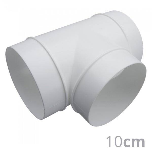 Raccordo a T in PVC per condotte - Ø10cm