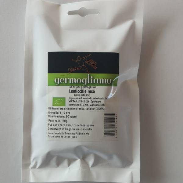 Germogliamo - semi per germogli Bio - Lenticchia Rosa