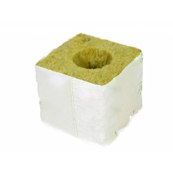 Cubo rockwool 10x10x6,5 cm foro 22/30 - 1pz