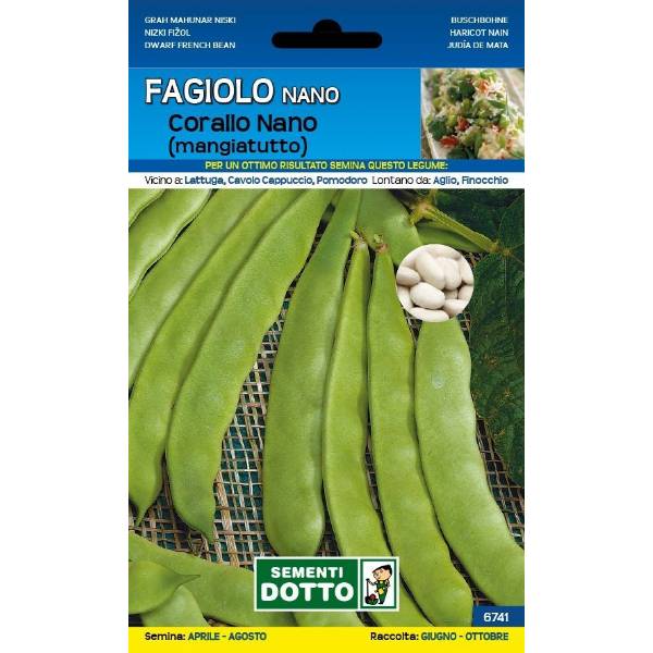 Sementi da Orto - Fagiolino Corallo nano 65gr