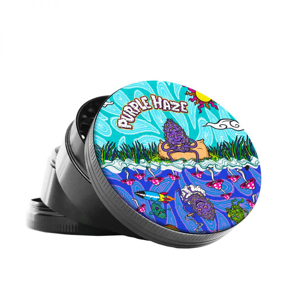 Grinder in Metallo Best Buds Purple Haze 4 Parti - 50mm
