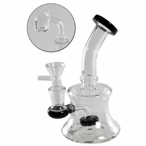 Bong in Vetro per erbe ed olii da 14,5cm by Black Leaf