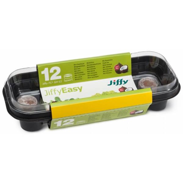 Jiffy-7 GH-12 - Mini serra con 12 x Jiffy-7 - 27x11,5x6cm