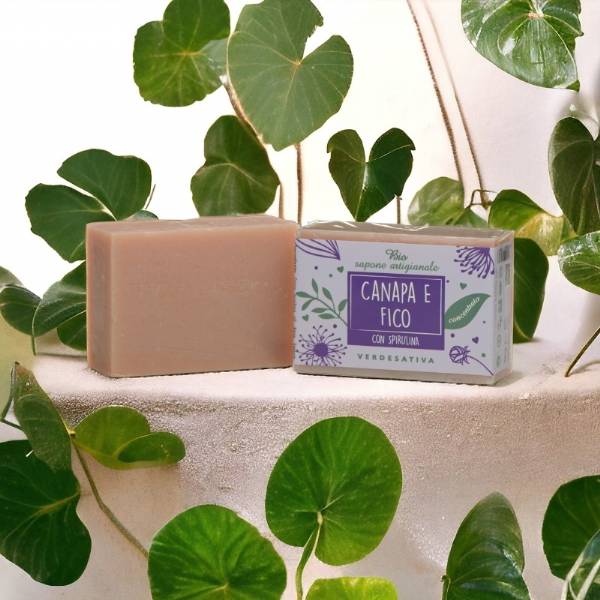 Bio Sapone Canapa e Fico con Spirulina - Verdesativa - 100g