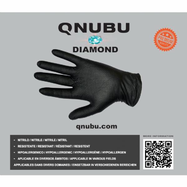 Qnubu - Diamond Guanti professionali in nitrile - 200pz XL