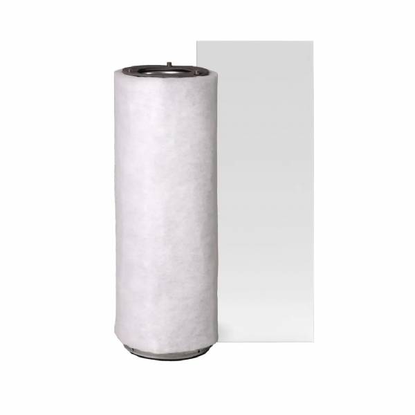 Filtro carbone in plastica + flangia 10cm (300m3/h)